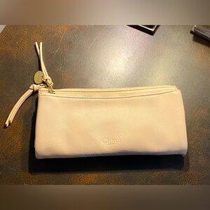 NWOT Chloe makeup cosmetic bag, blush pink